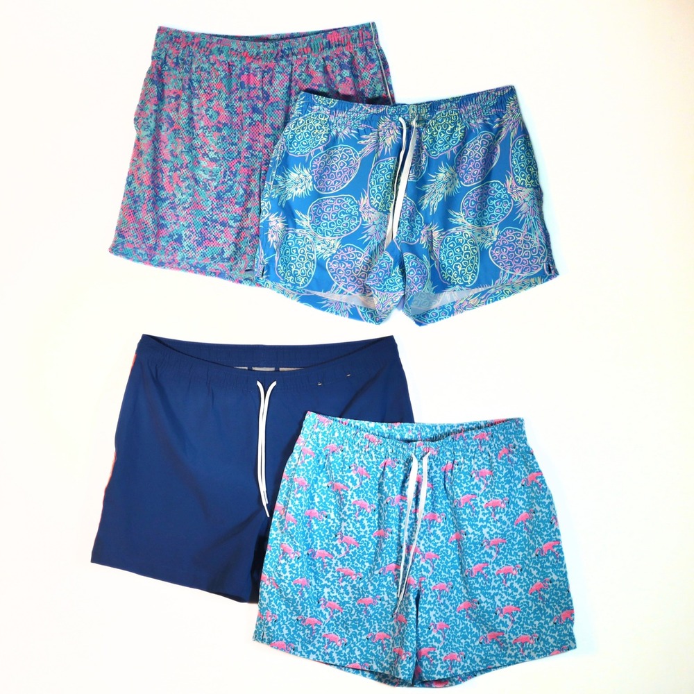 Chubbies Swim Trunks Bundle Mens M 5.5 and 4 inseam Casual Beach Pool Shorts